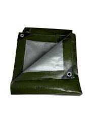 PE Krycí plachta s oky - 200g/1m² Natural UV stab - Zelená olivová