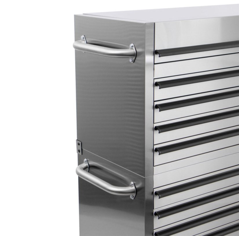 Dílenský vozík na nářadí s nástavbou, 14 zásuvek, AHProfi - AH4114