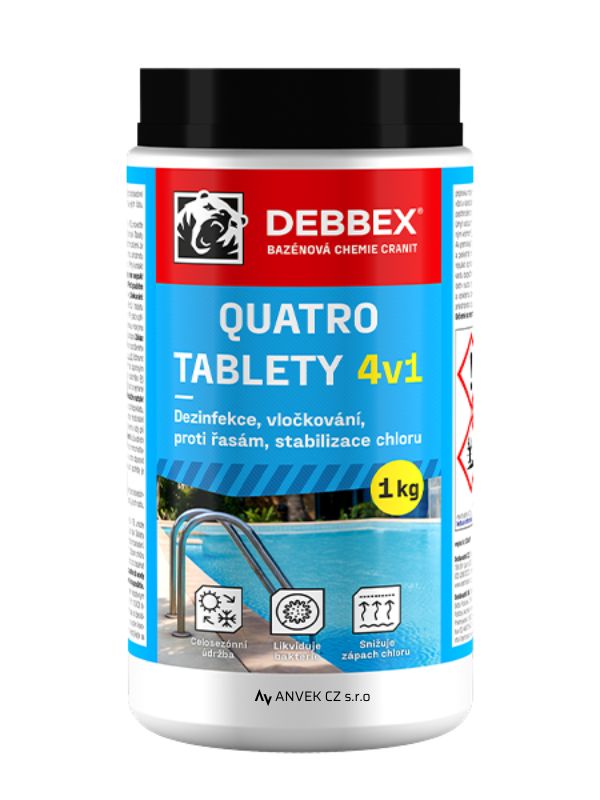 Tablety do bazénu 4v1 Quatro tablety DEBBEX