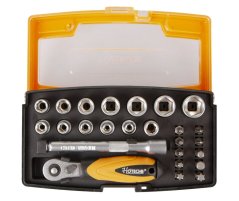 Sada nástrčných klíčů s golou, 1/4", 25 ks - HT202102