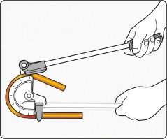 Ohybačka na trubky Al, Cu, 180°, pr. 5/8", 16mm - YT-21845