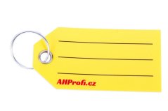 Žluté Exclusive plastové visačky na klíče se závěsným kroužkem 500ks - 434080099