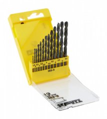 Sada vrtáků do kovu HSS-R, 1,5 - 6,5 mm - DT5912