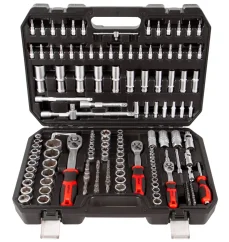 Profesionální gola sada 1/4", 3/8" a 1/2" s nástrčnými klíči, 171 ks - AHProfi