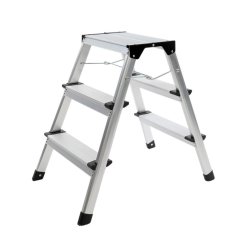 Hliníkové schůdky AHProfi oboustranné, 2x3 stupně, 150 kg - AH403C