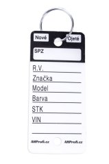 Černé PLUS plastové visačky na klíče 250ks - 434050011