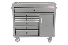 Uzamykatelná kovová skříňka na nářadí - TBR9407-X