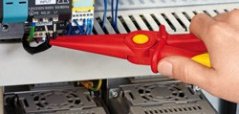 Izolační plastové rovné půlkulaté kleště 220 mm - 986202