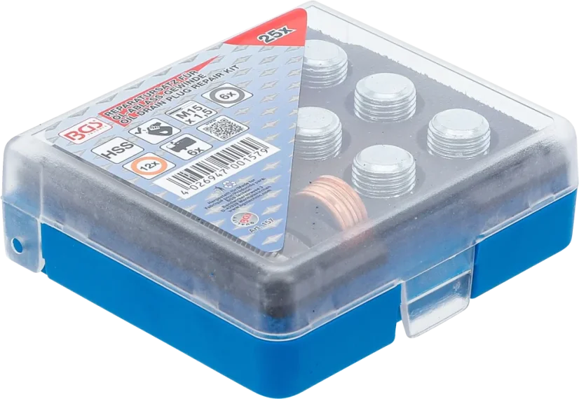 Sada pro opravu závitů olejových van M15 x 1,5 mm, BGS - B157