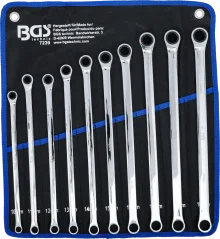 Sada ráčnových očkových dlouhých klíčů, 10 - 19 mm, 10 ks, BGS - B7239