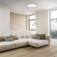Solight LED osvětlení s dálkovým ovladačem Woody, 48W, 3360lm, 38cm, změna chromatičnosti, stmívatelné