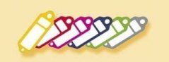 Žluté Plastik visačky na klíče, malé 100 ks - 434030150
