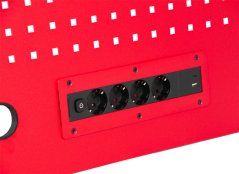 Děrovaná závěsná deska s el. zásuvkou PROFI RED - RWGB1324Q