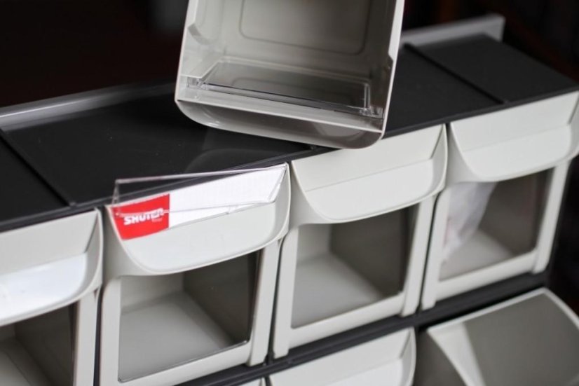 Mobilní organizér na šroubky do dílny, 120 boxů - MS-26000