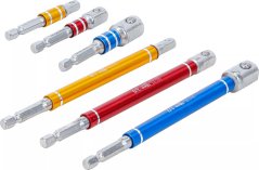 Adaptéry do vrtačky, sada 6 ks, barevné, 1/4",  3/8" a 1/2" - B74424