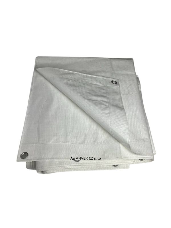 PE Krycí plachta s oky - 150g/1m² Natural UV stab - Průsvitná