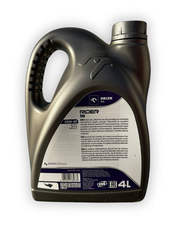 Motorový olej 10W-40 PLATINUM RIDER ORLEN - 4 l