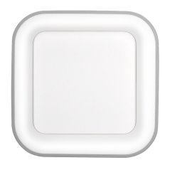 Solight LED stropní světlo čtvercové Treviso, 48W, 2880lm, stmívatelné, dálkové ovládání, šedá