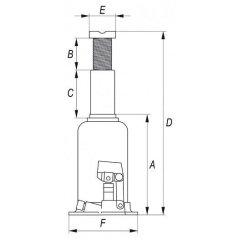 Hydraulická panenka 30t, zdvih 244 - 492mm - YT-1709
