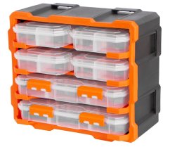 Plastový organizér, 6 uzavíratelných boxů - TC320672