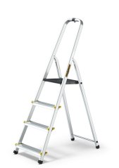 Hliníkové schůdky, 4 stupně, 2,75 m, max. zátěž 150 kg