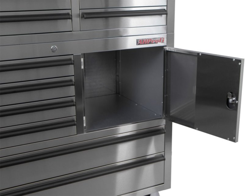 Dílenský vozík na nářadí s nástavbou, 14 zásuvek, AHProfi - AH4114