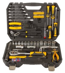 Sada nářadí s golou a nástrčnými klíči 1/2" a 1/4", 89 dílů - HT491889