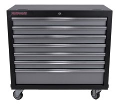 Dílenský vozík na nářadí PROFI, 7 zásuvek, široký - TGC1307WB