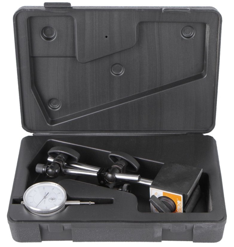 Číselníkový úchylkoměr s magnetickým stojanem, 0-10 mm - HT284702