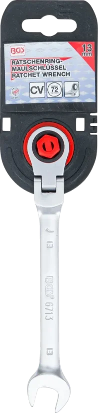 Ráčnový očkoplochý klíč 13 mm s kloubem, BGS - B6713