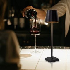 Solight LED nabíjecí lampička Lucca, 120lm, změna CCT, stmívání, černá
