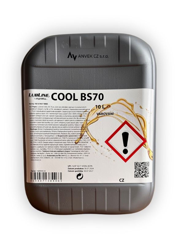 Obráběcí kapalina BS70 COOL LUBLINE - 10 l