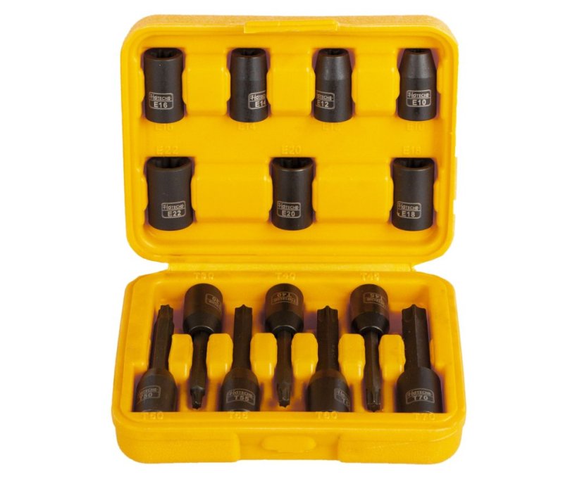 Sada nástrčných klíčů Torx, 1/2", 14 ks - HT206203