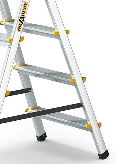Hliníkové schůdky oboustranné, 2x3 stupně, 2,2 m, max. zátěž 150 kg