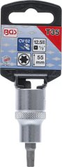 Nástrčná hlavice s bitem TORX 1/2", T35 (T-profil), 55 mm, BGS - B9627